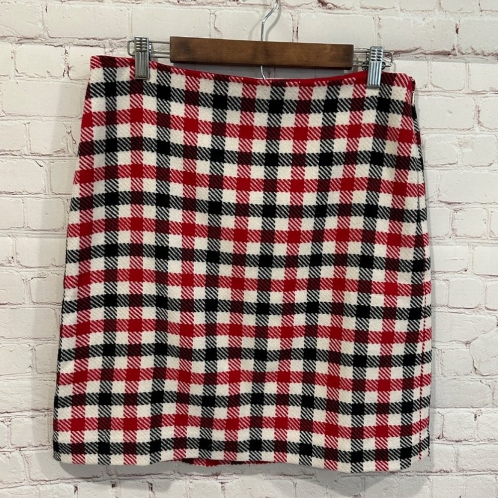 Talbots Checkered Wool Blend Skirt Sz 10 NWT